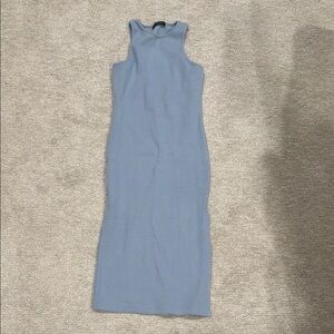 White Fox Ribbed Dress